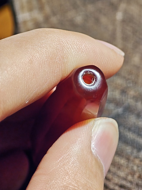 古玩雜項多棱瑪瑙珠子真品鑒賞圖