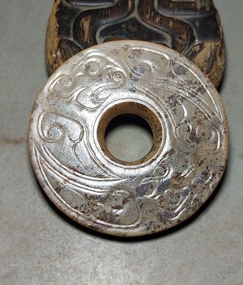 古玩玉器仿古做舊玉璧型件真品鑒賞圖