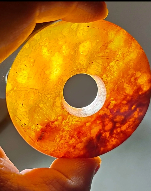 古玩玉器仿古做舊玉璧型件真品鑒賞圖