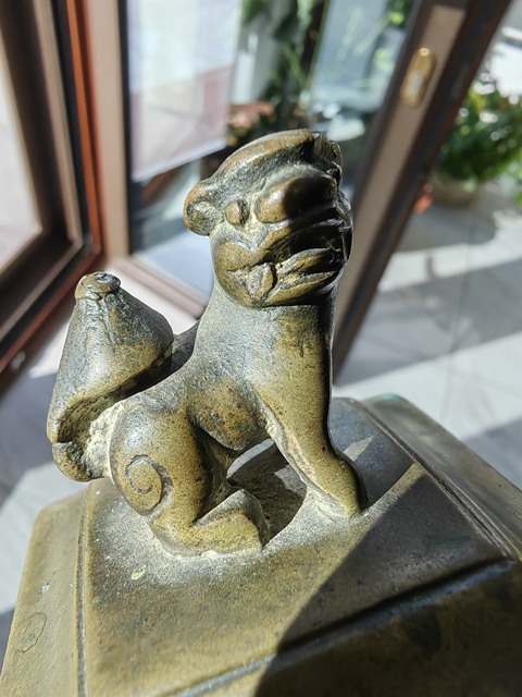 古玩銅器獸鈕印盒真品鑒賞圖