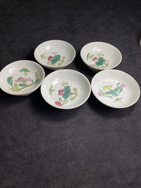 古玩陶瓷清末民初粉彩盤(料碟)拍賣,當前價格388元