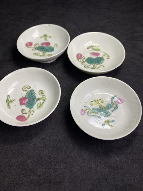 古玩陶瓷清末民初粉彩盤(料碟)拍賣,當前價格388元