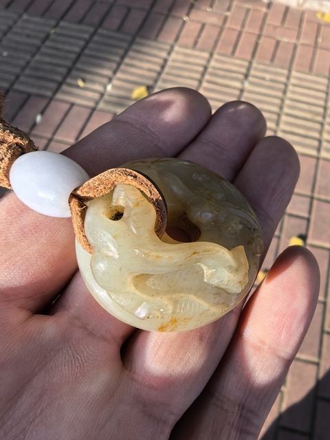 古玩玉器和田玉雕“螭龍紋璧”真品鑒賞圖