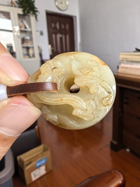 古玩玉器和田玉雕“螭龍紋璧”真品鑒賞圖