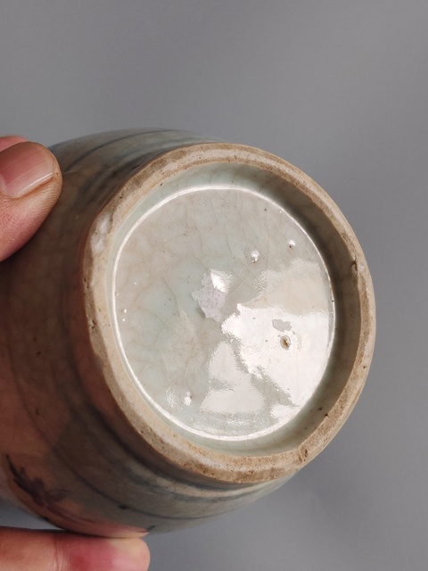 古玩陶瓷清順治青花洞石花卉罐拍賣，當前價格1200元