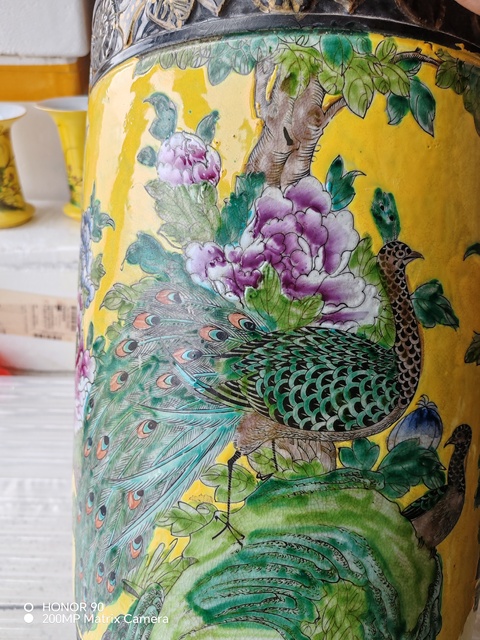 古玩陶瓷花鳥紋罐真品鑒賞圖