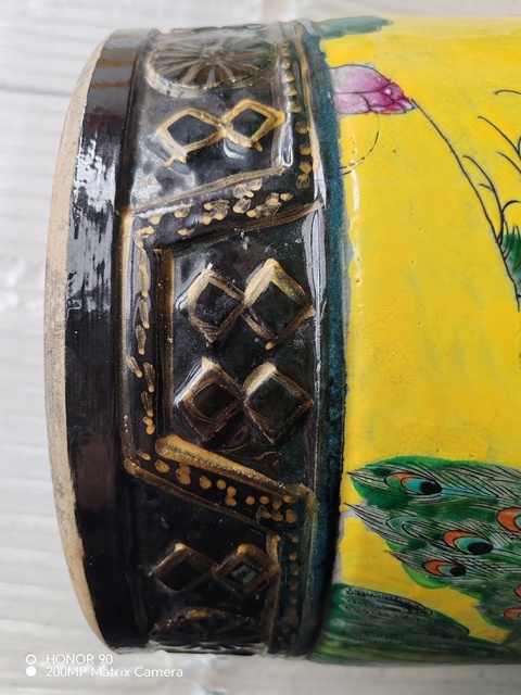 古玩陶瓷花鳥紋罐真品鑒賞圖