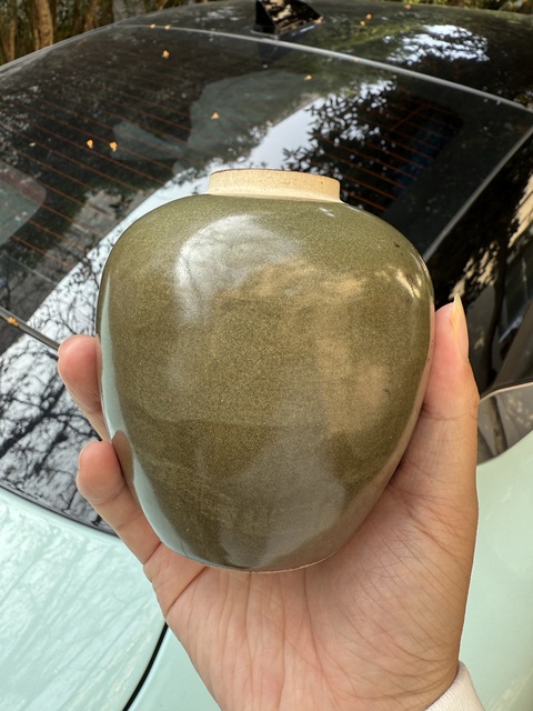 古玩陶瓷茶葉末釉茶葉罐真品鑒賞圖