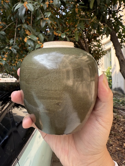 古玩陶瓷茶葉末釉茶葉罐真品鑒賞圖