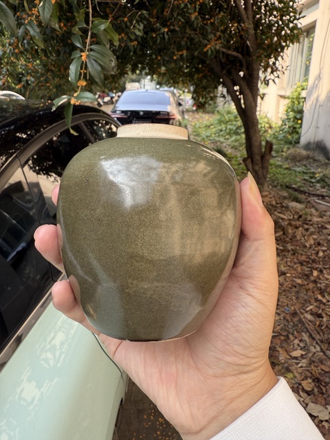 古玩陶瓷茶葉末釉茶葉罐真品鑒賞圖