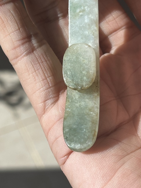 古玩玉器翡翠雕“龍首帶鉤”真品鑒賞圖