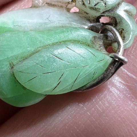 古玩玉器翡翠雕“瓜果墜”真品鑒賞圖