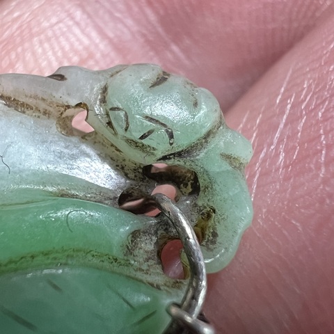 古玩玉器翡翠雕“瓜果墜”真品鑒賞圖