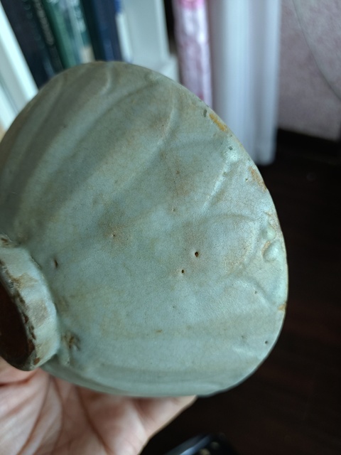 古玩陶瓷【每周放漏一件】龍泉青瓷刻仰蓮紋盞拍賣，當前價格444元