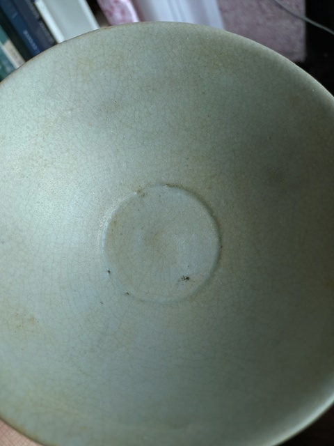 古玩陶瓷【每周放漏一件】龍泉青瓷刻仰蓮紋盞拍賣，當前價格444元