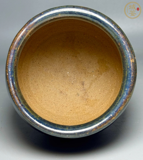 古玩陶瓷窯變黑釉罐真品鑒賞圖
