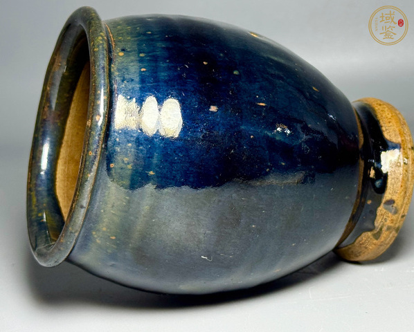 古玩陶瓷窯變黑釉罐真品鑒賞圖