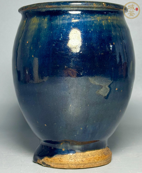 古玩陶瓷窯變黑釉罐真品鑒賞圖