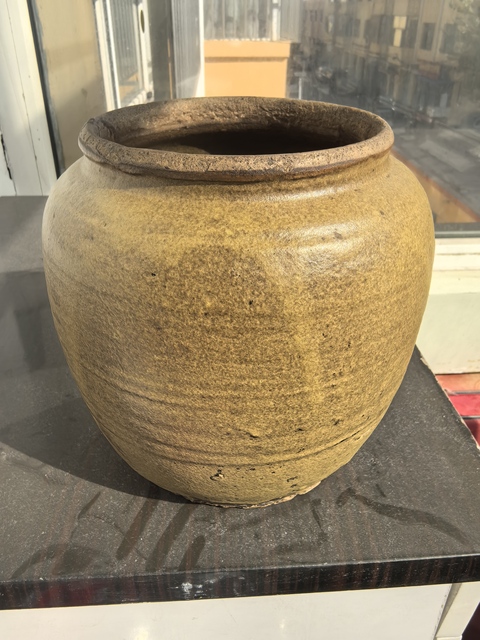 古玩陶瓷清代茶葉末釉罐真品鑒賞圖