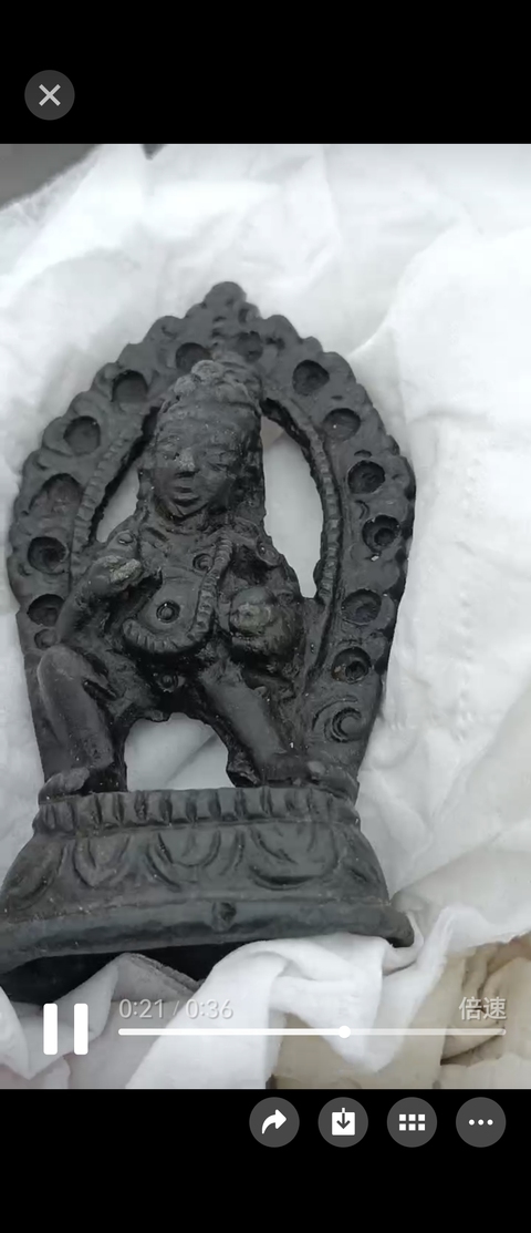 古玩銅器黃財神真品鑒賞圖