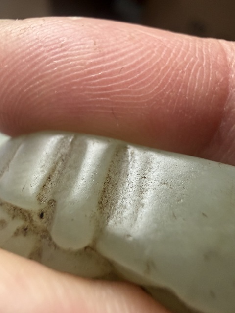 古玩玉器和田玉雕“財神”掛件真品鑒賞圖