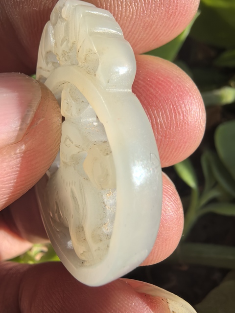 古玩玉器仿古玉鹿鏤空佩真品鑒賞圖