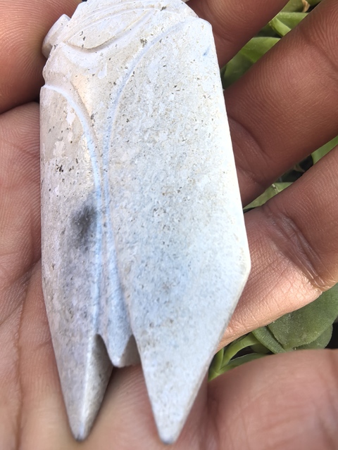 古玩玉器仿古做舊玉蟬型件真品鑒賞圖