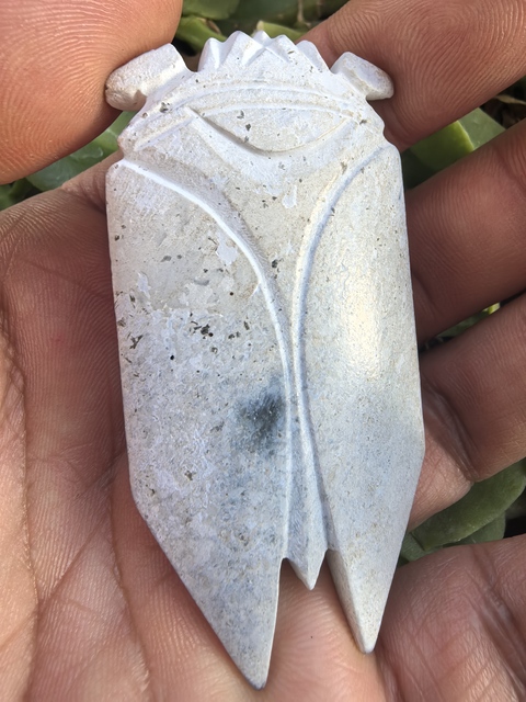 古玩玉器仿古做舊玉蟬型件真品鑒賞圖