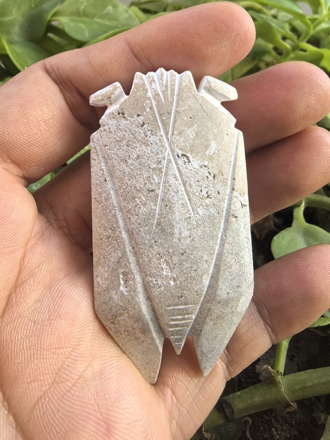 古玩玉器仿古做舊玉蟬型件真品鑒賞圖