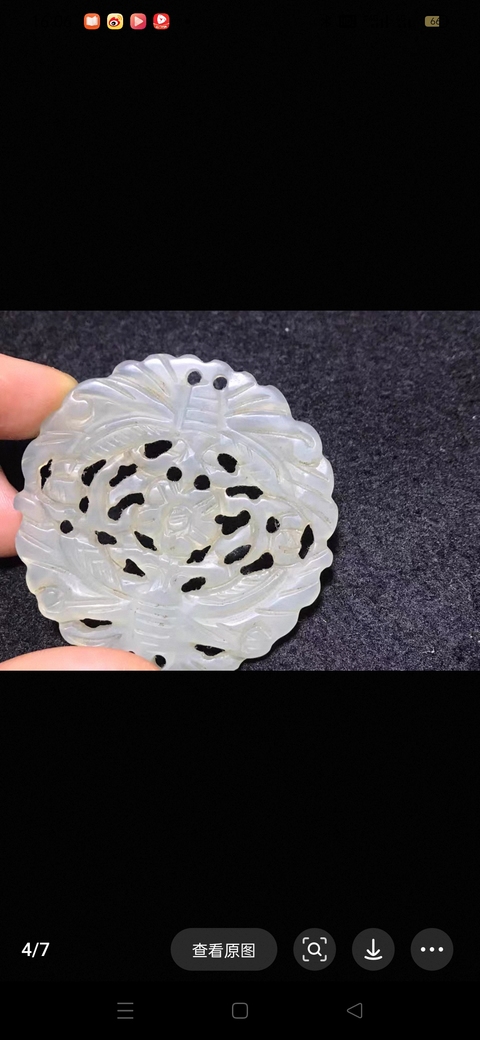 古玩玉器岫玉雕“蝴蝶佩”真品鑒賞圖