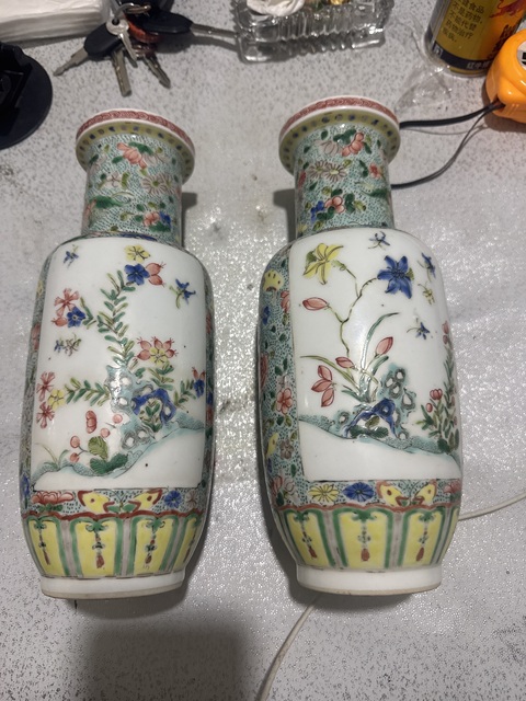 古玩陶瓷五彩棒槌瓶真品鑒賞圖