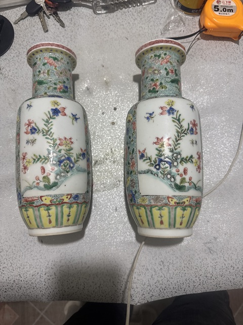 古玩陶瓷五彩棒槌瓶真品鑒賞圖