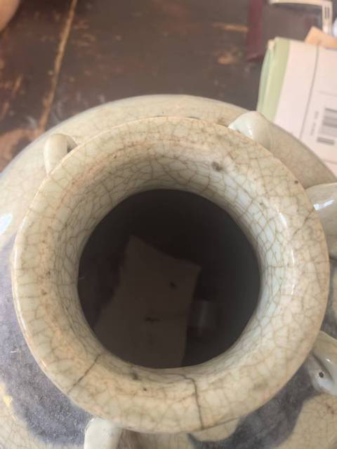 古玩陶瓷龍紋青花四系壺真品鑒賞圖