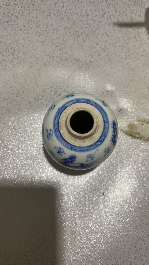 古玩陶瓷鳳紋青花罐真品鑒賞圖
