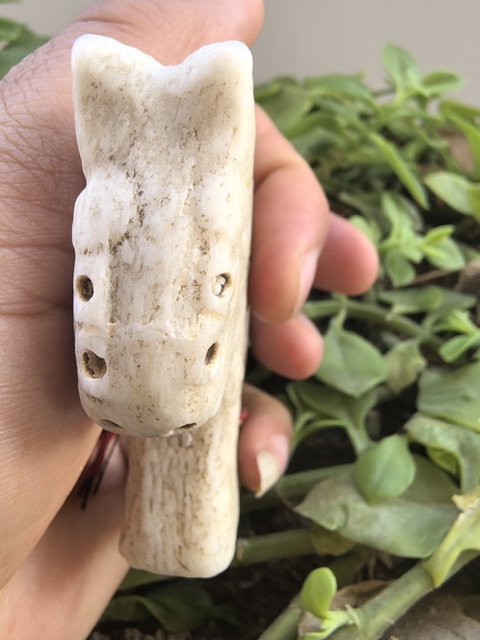 古玩玉器仿古石馬真品鑒賞圖