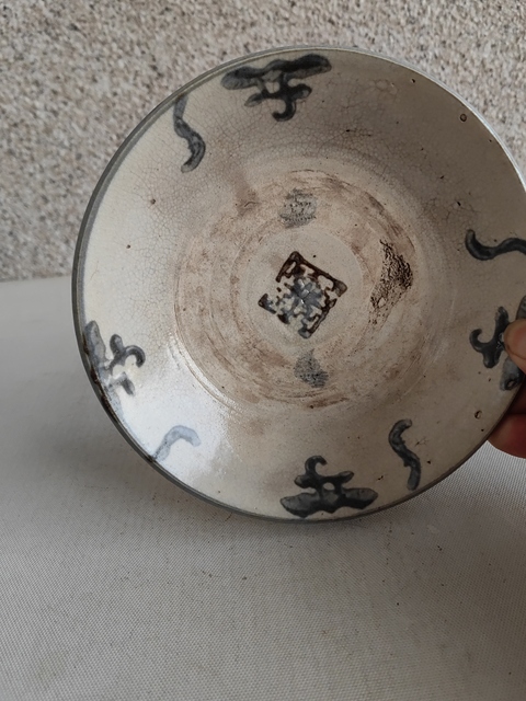 古玩陶瓷青花印章款盤拍賣，當前價格450元