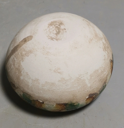 古玩陶瓷三彩水盂真品鑒賞圖