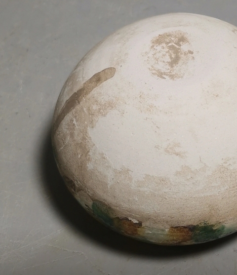 古玩陶瓷三彩水盂真品鑒賞圖