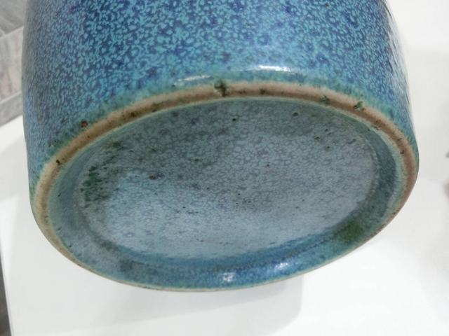 古玩陶瓷爐鈞釉撇口瓶真品鑒賞圖