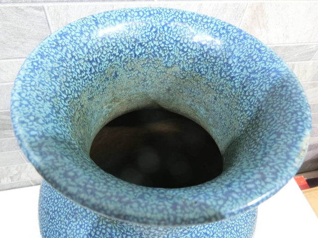 古玩陶瓷爐鈞釉撇口瓶真品鑒賞圖