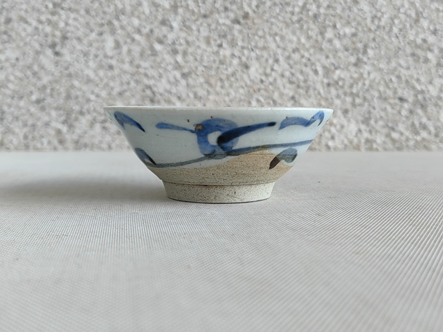 古玩陶瓷青花花卉紋茶碗拍賣，當前價格550元