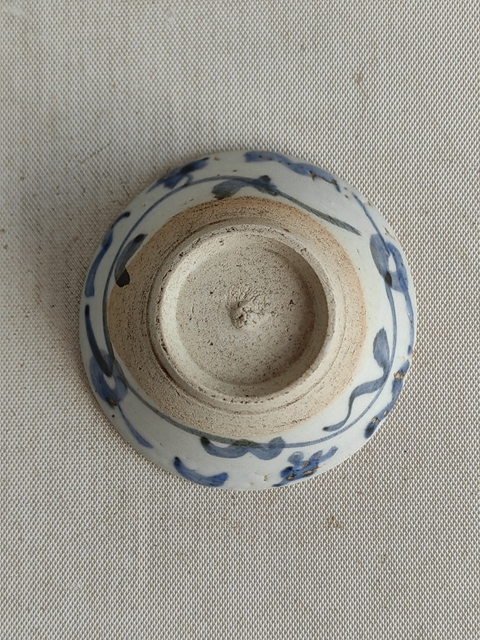 古玩陶瓷青花花卉紋茶碗拍賣，當前價格550元