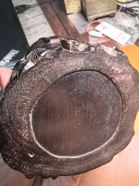 古玩雜項創匯·紫檀雕松梅紋筆筒 真品鑒賞圖