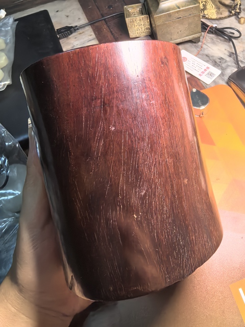 古玩雜項創匯·紫檀筆筒 真品鑒賞圖