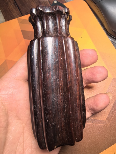 古玩雜項創(chuàng)匯·紫檀香插 真品鑒賞圖