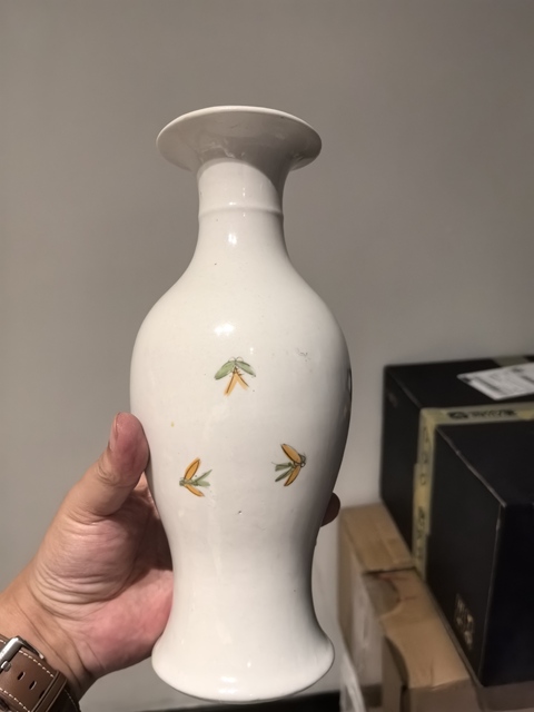 古玩陶瓷柳樹黃鶯粉彩觀音瓶拍賣，當(dāng)前價格1299元