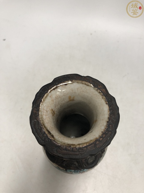 古玩陶瓷哥釉地鐵銹釉刀馬人螭龍獅耳瓶拍賣，當前價格1599元