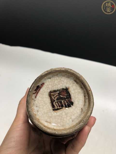 古玩陶瓷哥釉地鐵銹釉刀馬人螭龍獅耳瓶拍賣，當前價格1599元