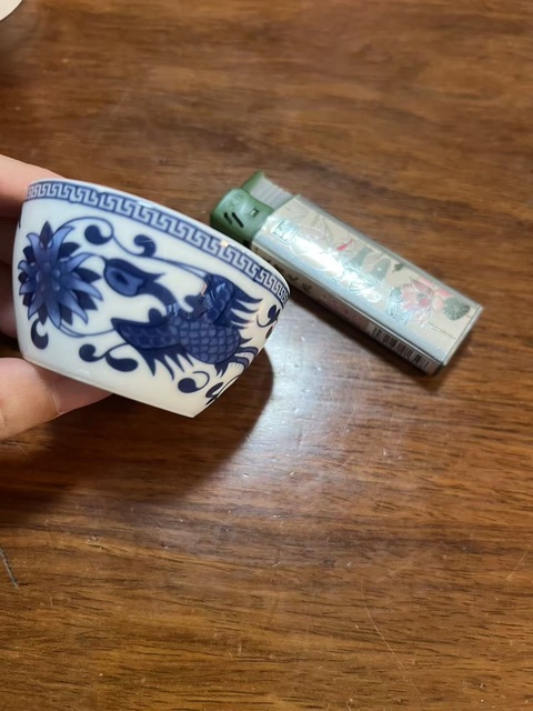 古玩陶瓷鳳紋青花杯拍賣，當前價格8680元