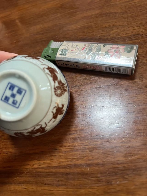 古玩陶瓷車馬行杯真品鑒賞圖